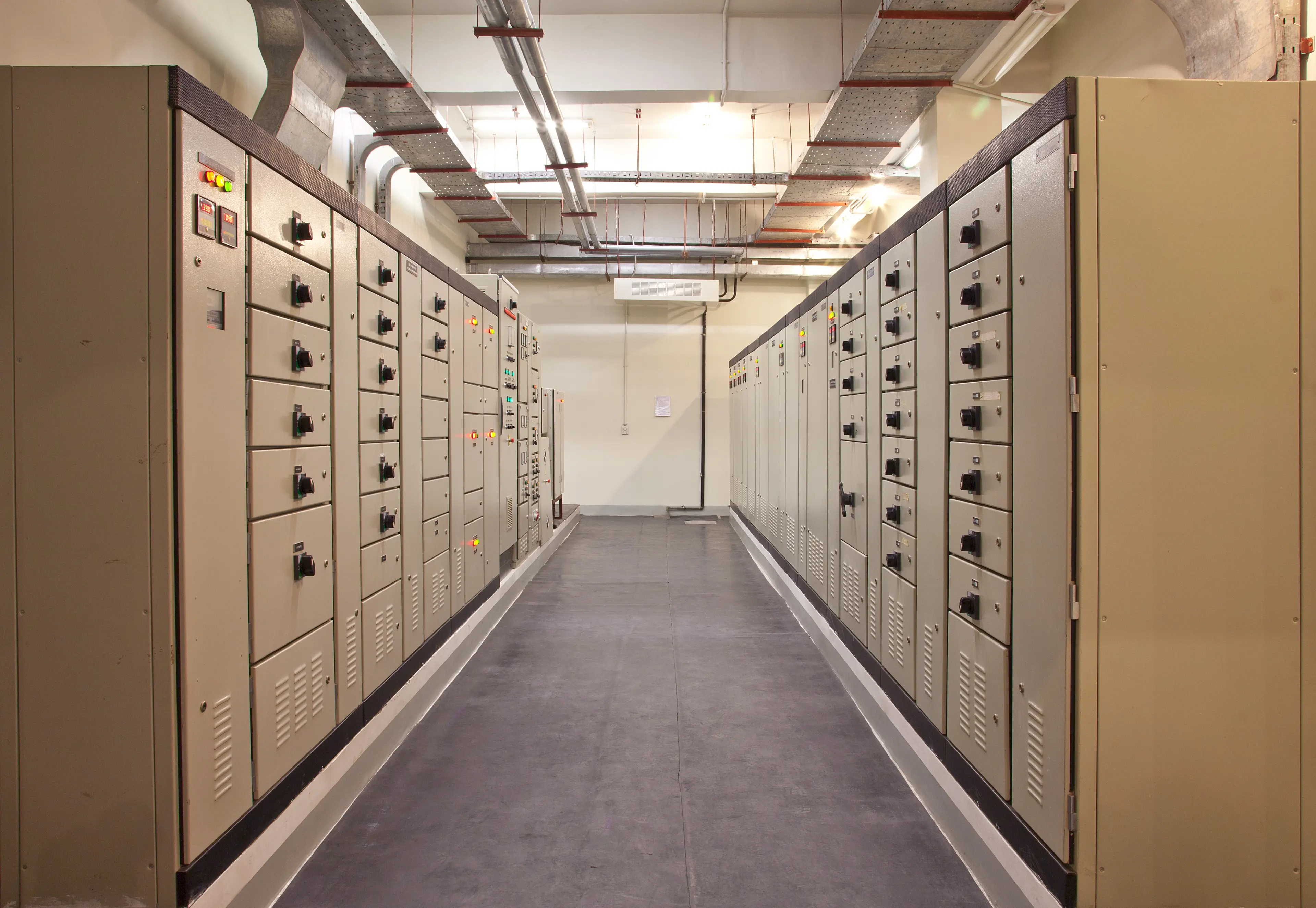 Electrical infrastructure corridor at the BF Biosciences manufacturing facility
